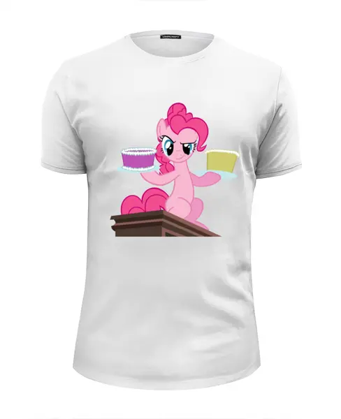 Заказать мужскую футболку в Москве. Футболка базовая Pinkie Pie от manhunt7 - готовые дизайны и нанесение принтов.