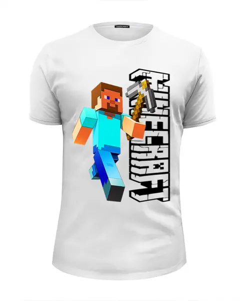 Заказать мужскую футболку в Москве. Футболка базовая Minecraft_ от balden - готовые дизайны и нанесение принтов.
