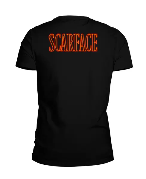 Заказать мужскую футболку в Москве. Футболка базовая Tony Montana - Scarface от balden - готовые дизайны и нанесение принтов.