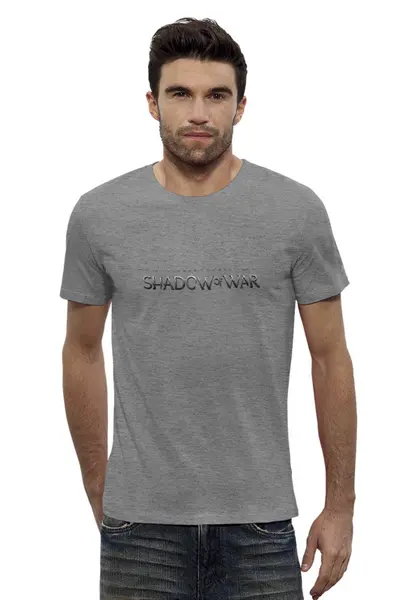 Заказать мужскую футболку в Москве. Футболка базовая Shadow of War от THE_NISE  - готовые дизайны и нанесение принтов.