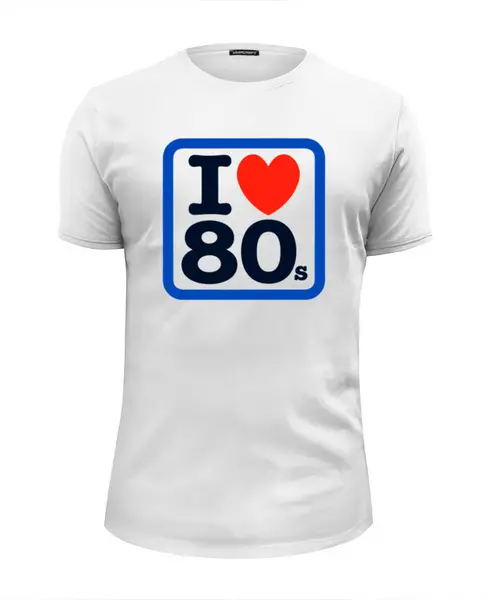 Заказать мужскую футболку в Москве. Футболка базовая I LOVE 80'S от balden - готовые дизайны и нанесение принтов.