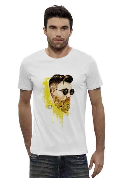 Заказать мужскую футболку в Москве. Футболка базовая Банановый бородач от artberry - готовые дизайны и нанесение принтов.