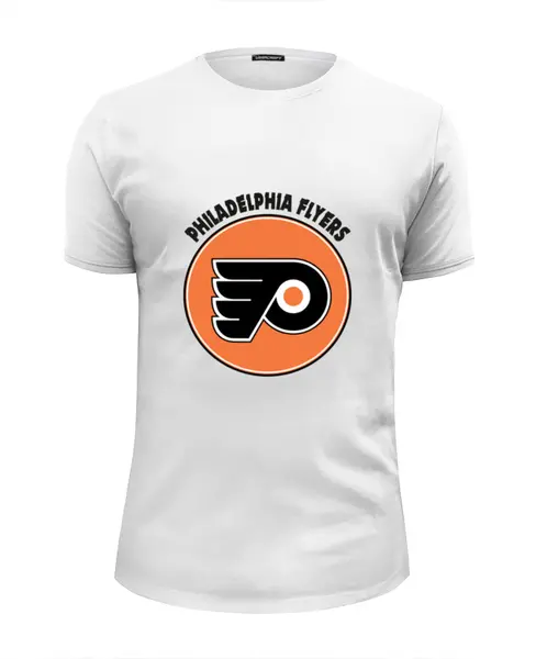Заказать мужскую футболку в Москве. Футболка базовая Philadelphia Flyers от kspsshop - готовые дизайны и нанесение принтов.