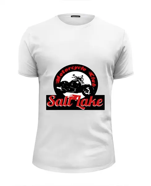 Заказать мужскую футболку в Москве. Футболка базовая salt lake от okonit - готовые дизайны и нанесение принтов.
