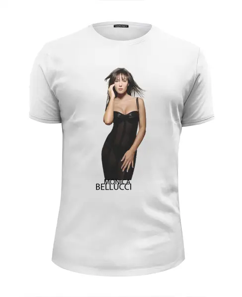 Заказать мужскую футболку в Москве. Футболка базовая Monica Bellucci  от KinoArt - готовые дизайны и нанесение принтов.