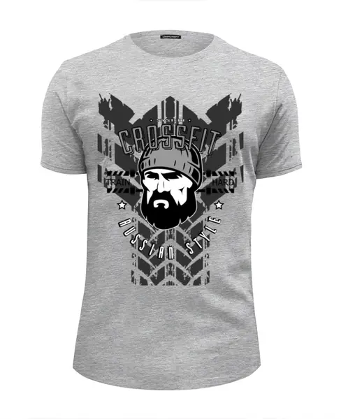 Заказать мужскую футболку в Москве. Футболка базовая CROSSFIT от Алексс Неро - готовые дизайны и нанесение принтов.
