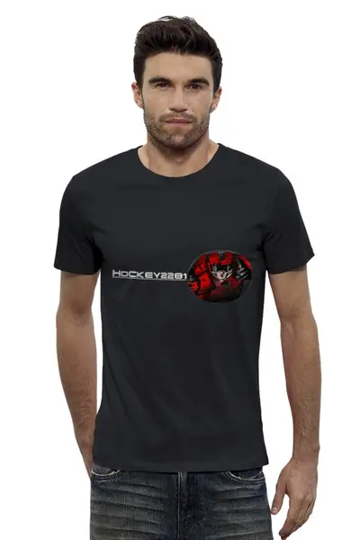 Заказать мужскую футболку в Москве. Футболка базовая Hockey 2281 от Alexander Goryunov - готовые дизайны и нанесение принтов.