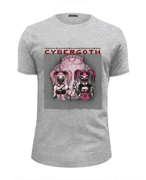 Заказать мужскую футболку в Москве. Футболка базовая Cybergoth от Leichenwagen - готовые дизайны и нанесение принтов.