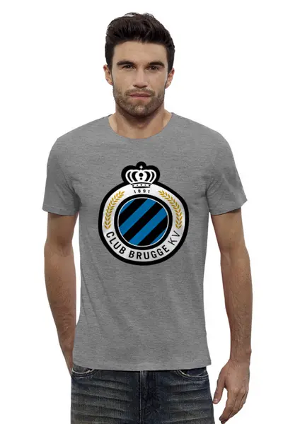 Заказать мужскую футболку в Москве. Футболка базовая Brugge от THE_NISE  - готовые дизайны и нанесение принтов.