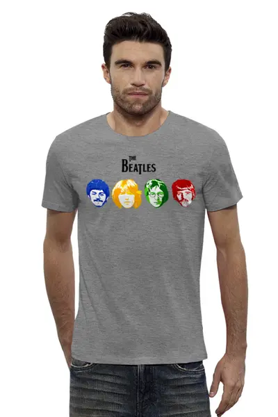 Заказать мужскую футболку в Москве. Футболка базовая The Beatles от balden - готовые дизайны и нанесение принтов.