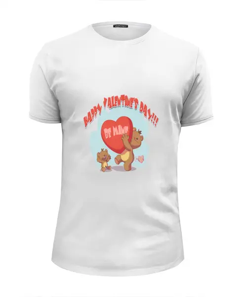 Заказать мужскую футболку в Москве. Футболка базовая День святого Валентина от aleks_say - готовые дизайны и нанесение принтов.