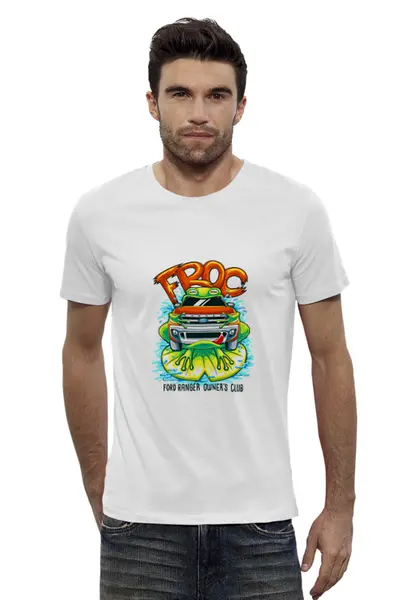 Заказать мужскую футболку в Москве. Футболка базовая AvtoFroc от T-shirt print  - готовые дизайны и нанесение принтов.