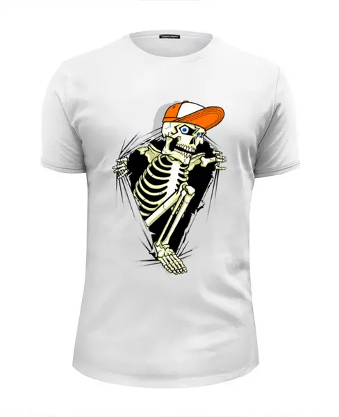 Заказать мужскую футболку в Москве. Футболка базовая Skeletor от balden - готовые дизайны и нанесение принтов.