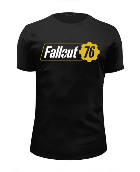 Заказать мужскую футболку в Москве. Футболка базовая Fallout 76 от mug-shop - готовые дизайны и нанесение принтов.