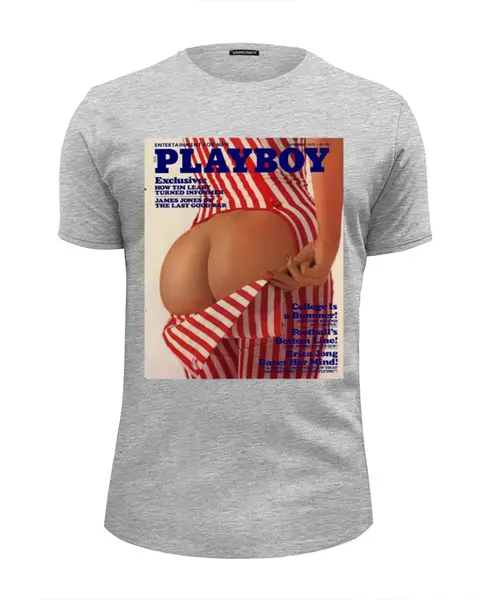 Заказать мужскую футболку в Москве. Футболка базовая Playboy от KinoArt - готовые дизайны и нанесение принтов.