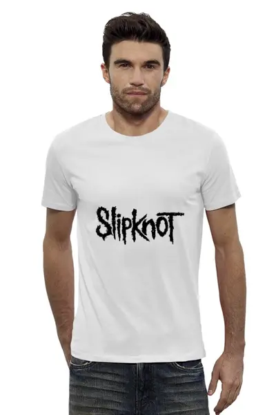 Заказать мужскую футболку в Москве. Футболка базовая Slipknot от YellowCloverShop - готовые дизайны и нанесение принтов.