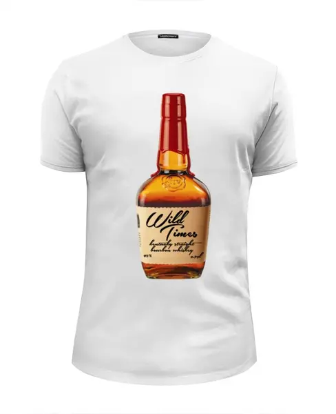 Заказать мужскую футболку в Москве. Футболка базовая Wild Times Whiskey от owdc - готовые дизайны и нанесение принтов.
