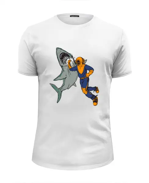 Заказать мужскую футболку в Москве. Футболка базовая Случай в океане от T-shirt print  - готовые дизайны и нанесение принтов.