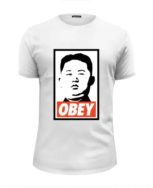 Заказать мужскую футболку в Москве. Футболка базовая Подчинись (Obey) от Andrew Zaycev - готовые дизайны и нанесение принтов.