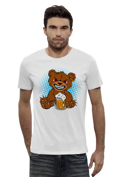 Заказать мужскую футболку в Москве. Футболка базовая ߷ Happy Bear ߷ от balden - готовые дизайны и нанесение принтов.