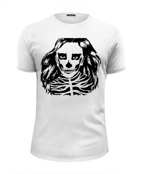 Заказать мужскую футболку в Москве. Футболка базовая Halloween girl от Eve  - готовые дизайны и нанесение принтов.