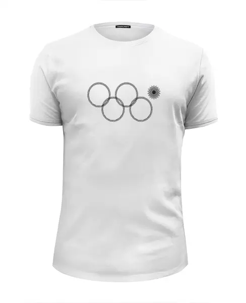 Заказать мужскую футболку в Москве. Футболка базовая нераскрывшееся олимпийское кольцо от denis87 - готовые дизайны и нанесение принтов.