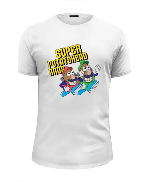 Заказать мужскую футболку в Москве. Футболка базовая Super mario bros от CoolDesign - готовые дизайны и нанесение принтов.