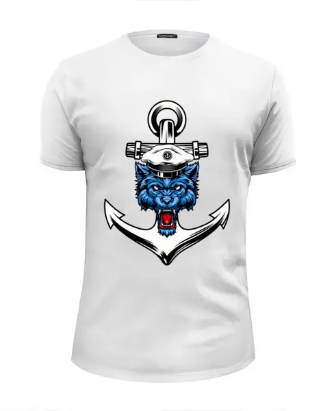 Заказать мужскую футболку в Москве. Футболка базовая Морской Волк от balden - готовые дизайны и нанесение принтов.