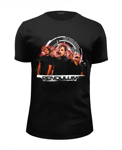 Заказать мужскую футболку в Москве. Футболка базовая Pendulum black от ganzgunner@mail.ru - готовые дизайны и нанесение принтов.