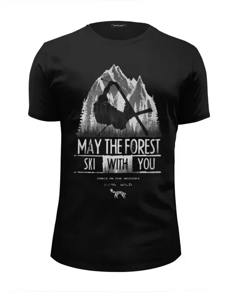 Заказать мужскую футболку в Москве. Футболка базовая Ski Ride от oneredfoxstore@gmail.com - готовые дизайны и нанесение принтов.