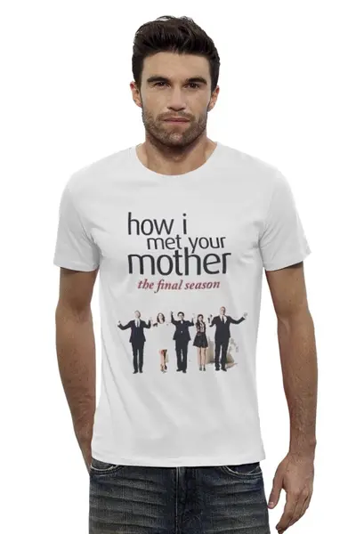 Заказать мужскую футболку в Москве. Футболка базовая Himym от howimetyourmother - готовые дизайны и нанесение принтов.