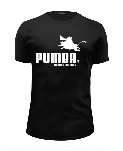 Заказать мужскую футболку в Москве. Футболка базовая Пумба  от T-shirt print  - готовые дизайны и нанесение принтов.