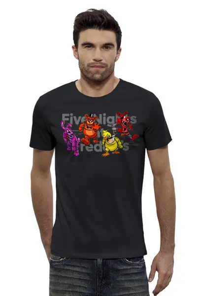 Заказать мужскую футболку в Москве. Футболка базовая ✪ Five Nights at Freddy's ✪ от balden - готовые дизайны и нанесение принтов.
