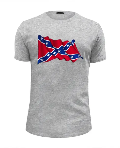 Заказать мужскую футболку в Москве. Футболка базовая Confederate Rebel Flag от balden - готовые дизайны и нанесение принтов.