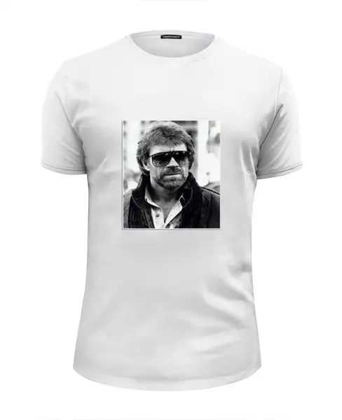Заказать мужскую футболку в Москве. Футболка базовая Chuck Norris от gareula - готовые дизайны и нанесение принтов.