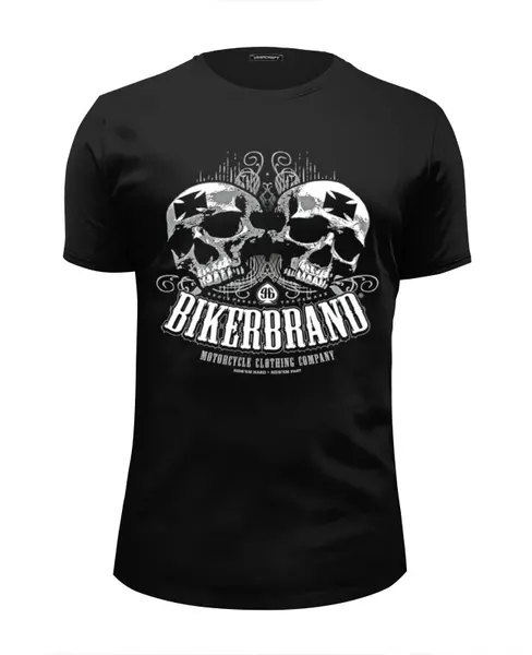 Заказать мужскую футболку в Москве. Футболка базовая Bikerbrand от Leichenwagen - готовые дизайны и нанесение принтов.