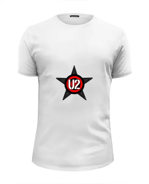 Заказать мужскую футболку в Москве. Футболка базовая группа "U2" от Fedor - готовые дизайны и нанесение принтов.
