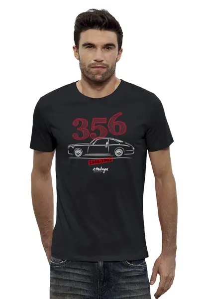 Заказать мужскую футболку в Москве. Футболка базовая Porsche 356 от Oleg Markaryan - готовые дизайны и нанесение принтов.