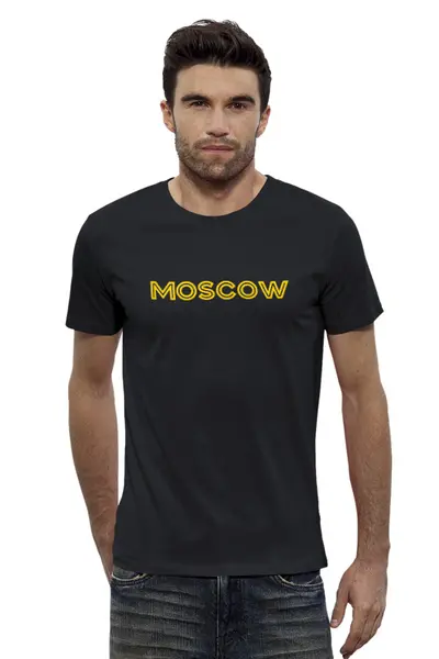 Заказать мужскую футболку в Москве. Футболка базовая Лыткарино от торгаш - готовые дизайны и нанесение принтов.