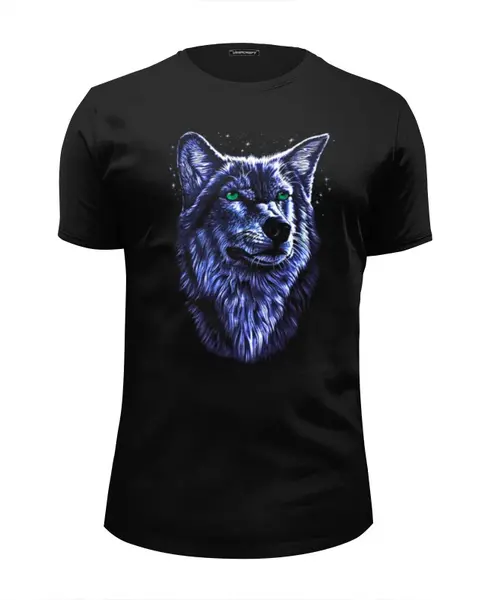 Заказать мужскую футболку в Москве. Футболка базовая Wolf Art от Leichenwagen - готовые дизайны и нанесение принтов.