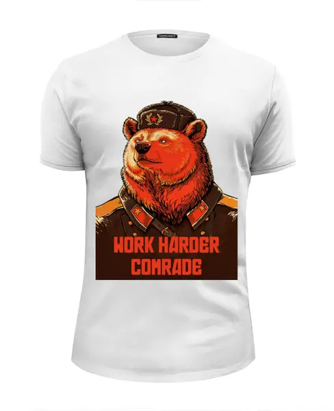 Заказать мужскую футболку в Москве. Футболка базовая t-shirt of comrade от gleblalala - готовые дизайны и нанесение принтов.