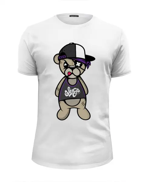 Заказать мужскую футболку в Москве. Футболка базовая Crazy Bear от ВЕСЬ НА НЕРВАХ  - готовые дизайны и нанесение принтов.