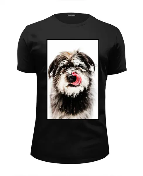 Заказать мужскую футболку в Москве. Футболка базовая Dog от cesare - готовые дизайны и нанесение принтов.