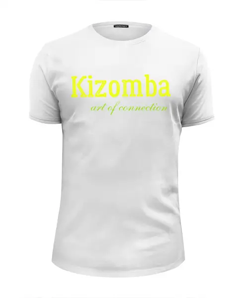 Заказать мужскую футболку в Москве. Футболка базовая Kizomba: Art of Connection от Eugene Pavlov - готовые дизайны и нанесение принтов.
