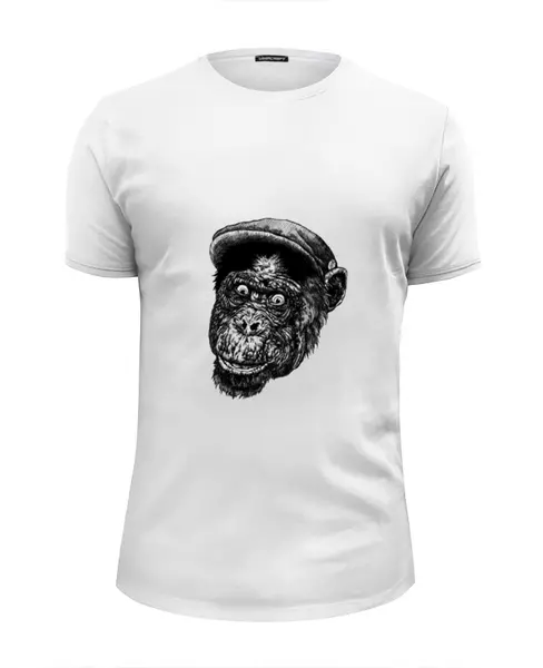 Заказать мужскую футболку в Москве. Футболка базовая Примат от YellowCloverShop - готовые дизайны и нанесение принтов.