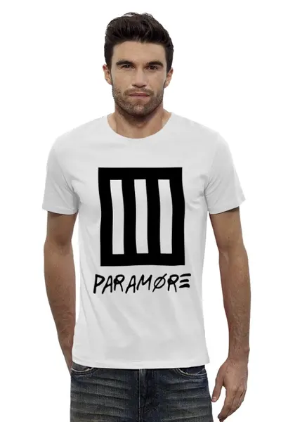 Заказать мужскую футболку в Москве. Футболка базовая Paramore от geekbox - готовые дизайны и нанесение принтов.