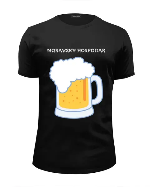 Заказать мужскую футболку в Москве. Футболка базовая Пивоварня «Moravsky Hospodar». от Lev Kiirin - готовые дизайны и нанесение принтов.