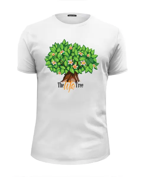 Заказать мужскую футболку в Москве. Футболка базовая iCalistini The Life Tree Дерево Жизни от iCALISTIni - готовые дизайны и нанесение принтов.