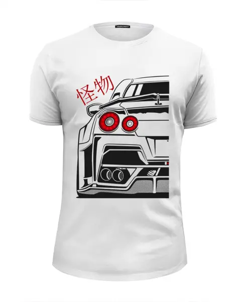 Заказать мужскую футболку в Москве. Футболка базовая Nissan GTR от Oleg Markaryan - готовые дизайны и нанесение принтов.