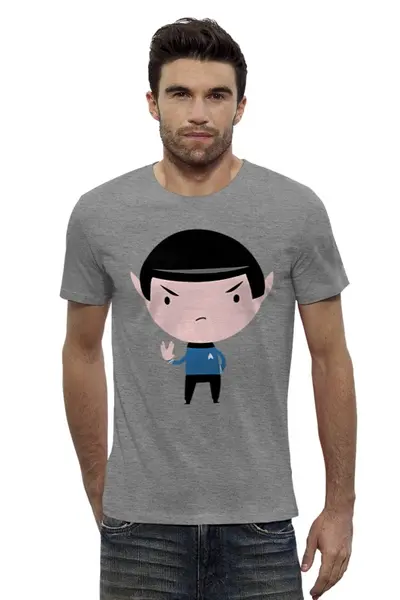 Заказать мужскую футболку в Москве. Футболка базовая Спок (Star Trek) от coolmag - готовые дизайны и нанесение принтов.